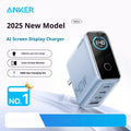 Anker Zolo 140W GaN Fast Charger | Four-Port Wall Adapter with AI Smart Display Screen