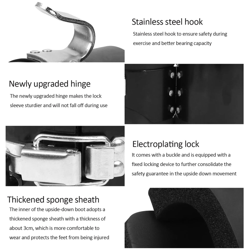Anti-Inversion Gravity Hanging Boots for Spinal Decompression
