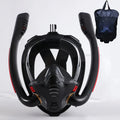 Full Dry Snorkel Mask with Dual Tubes – 180° Panoramic View Anti-Fog Diving Mask 🤿🌊