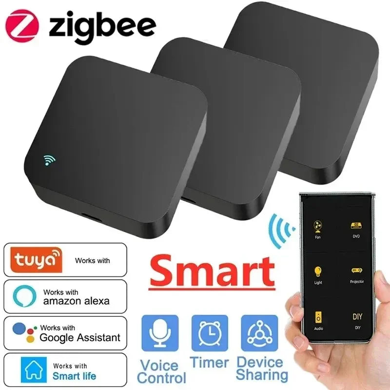 Smart Zigbee IR Remote Control Universal Infrared Tuya Controller | Compatible with Alexa & Google Home