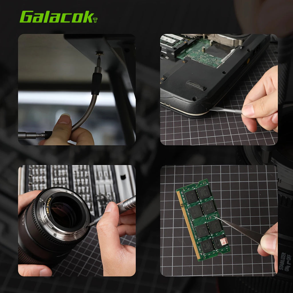 Galacok 128-in-1 Multi-Function Precision Screwdriver Set | Professional Magnetic S2 Steel Manual Repair Tool Kit