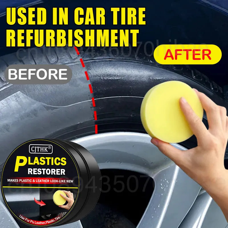 Car Plastic & Leather Restorer | Back-to-Black High Gloss Polish & Protective Coating