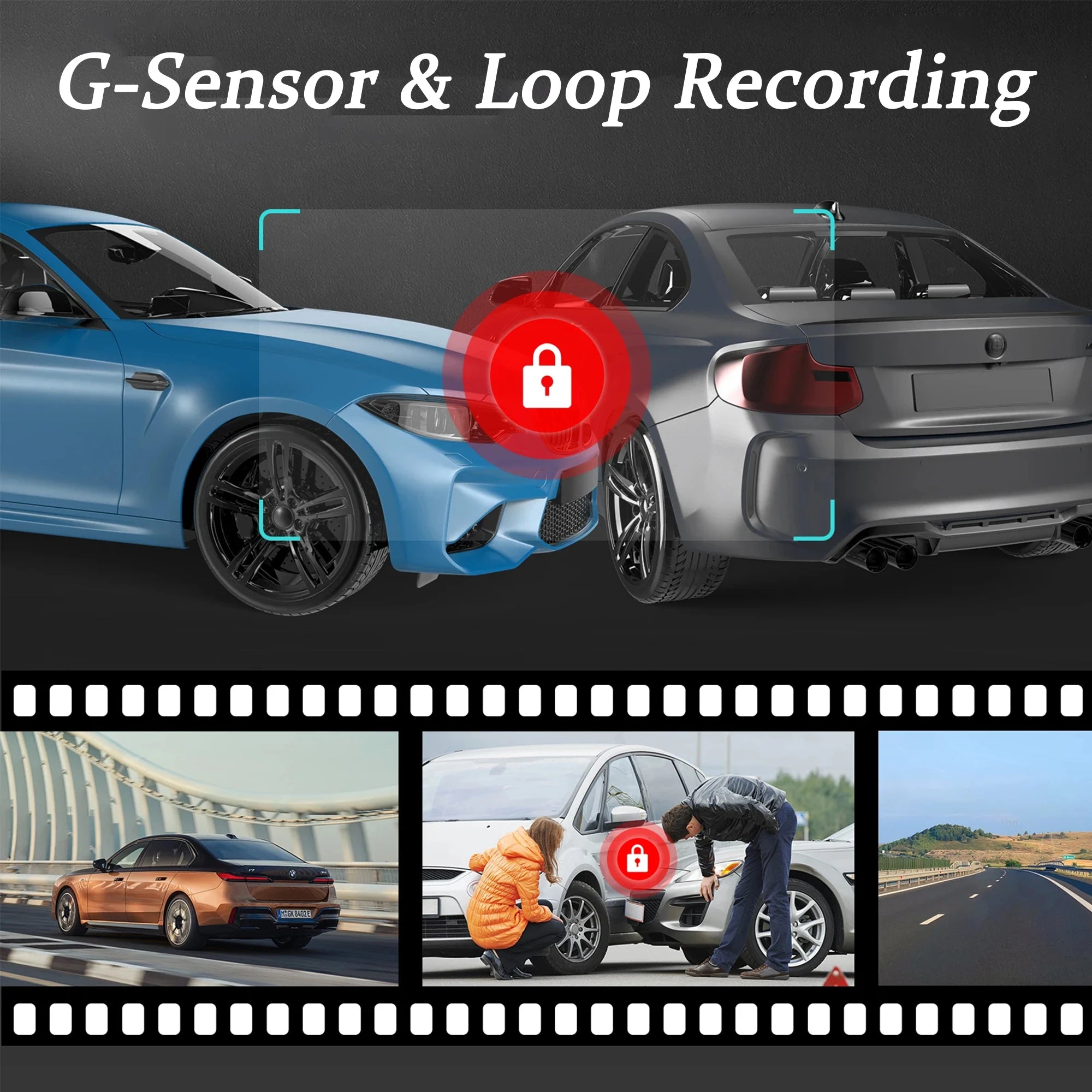 Dual Lens Full HD 1080P Car Dash Cam – Front & Cabin Recorder