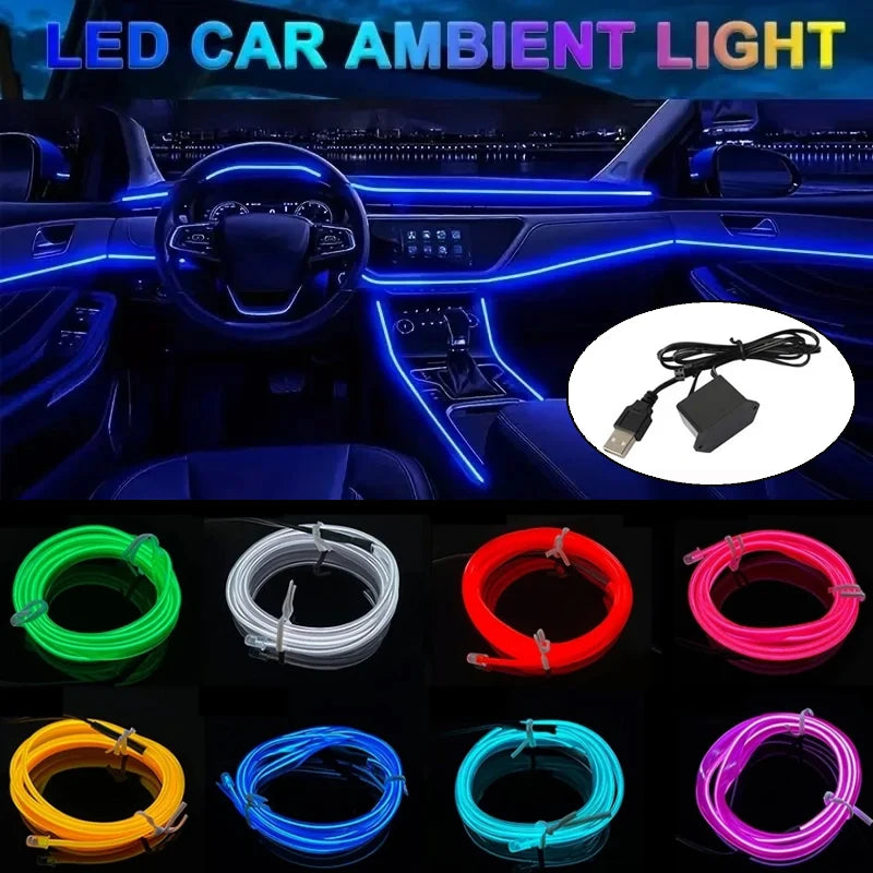 1-5m LED Decorative Light – Flexible Neon Strip with USB