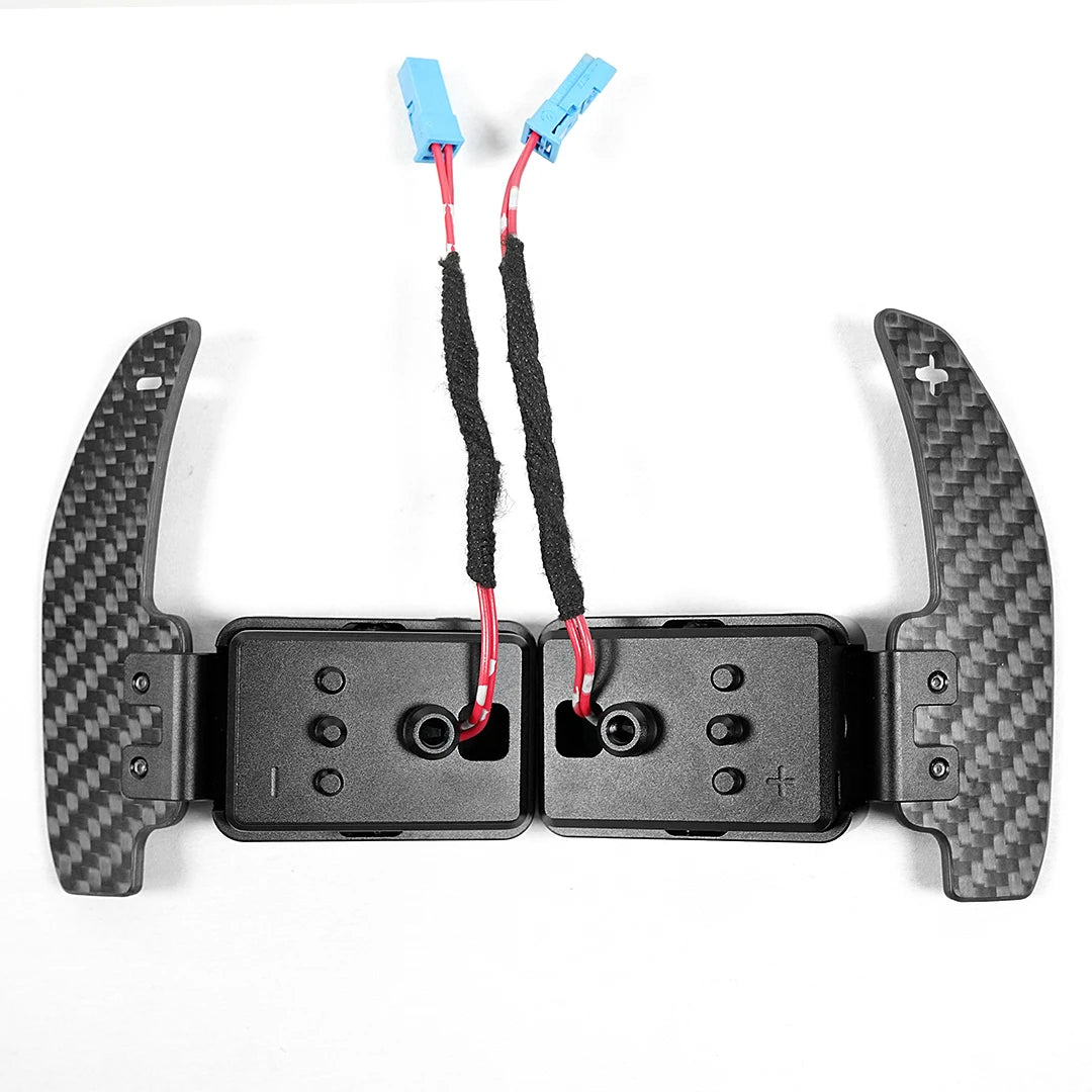 Magnetic Carbon Fiber Steering Wheel Paddle Shifter Extensions – High-Performance Shift Retrofit