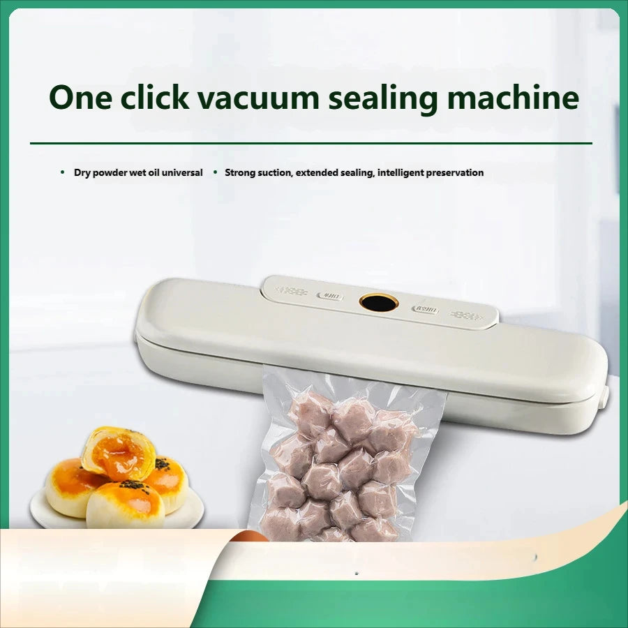 HOMEFISH Household Vacuum Sealing Machine | Small Food Preservation & Compression Packaging Device