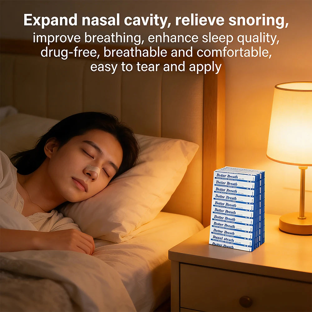Better Breath Nasal Strips | Anti-Snoring Sleep Aid & Nasal Congestion Nose Patches