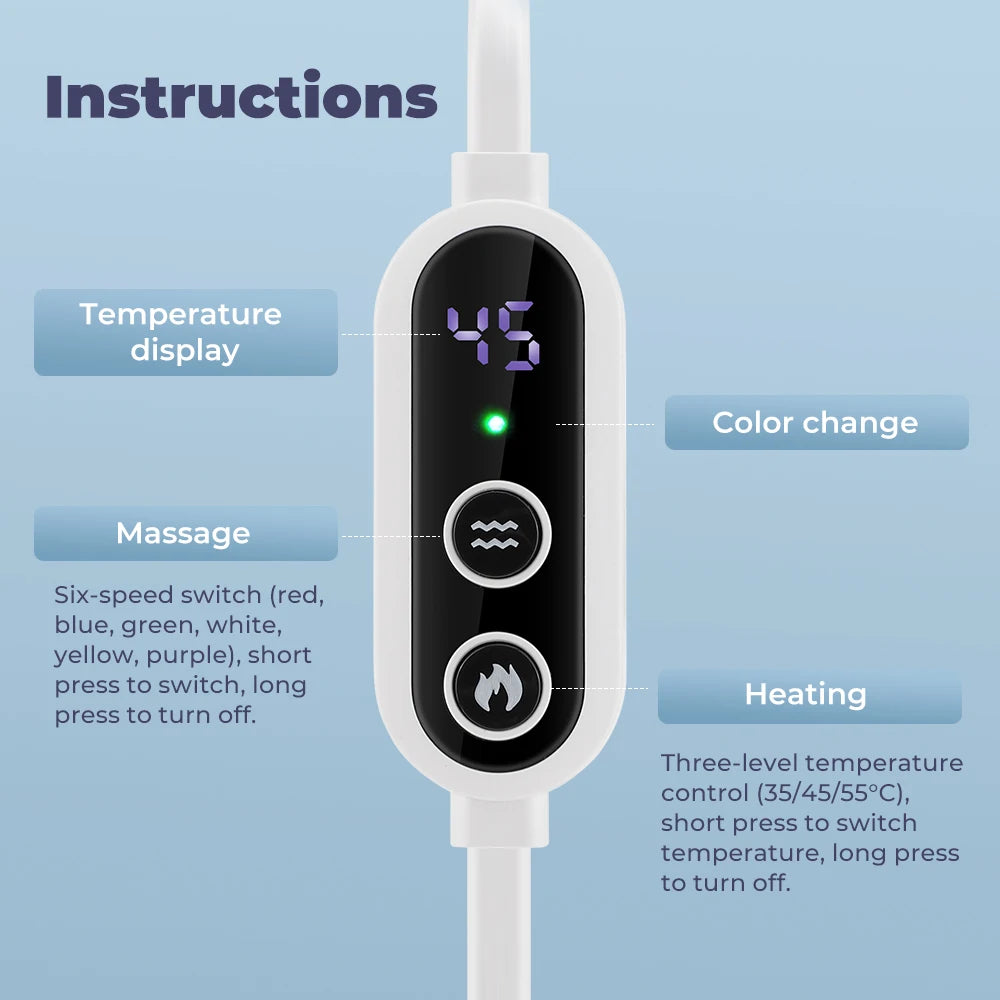 USB Heated Hot Compress Eye Mask | Digital Temperature Control Eye Shade for Dry Eyes & Strain Relief