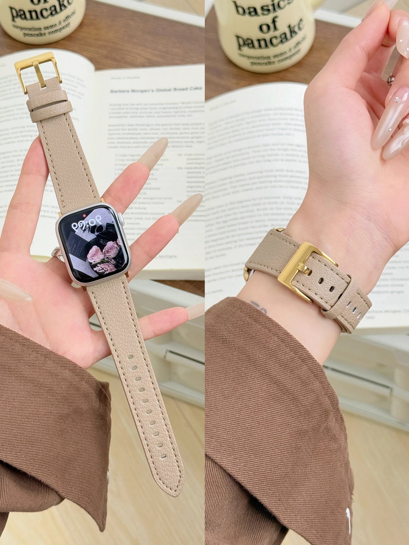 Genuine Leather Loop Band for Apple Watch | Slim Elegant Replacement Strap for Series 1-11, SE & Ultra (38mm - 49mm)