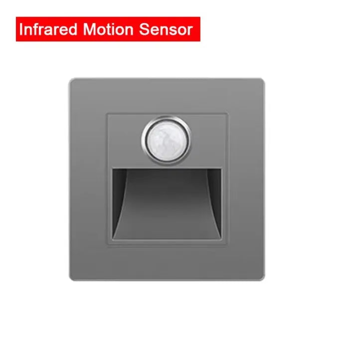 PIR Motion Sensor LED Night Light | Recessed Footlight for Walls & Staircases (AC 110–240V)