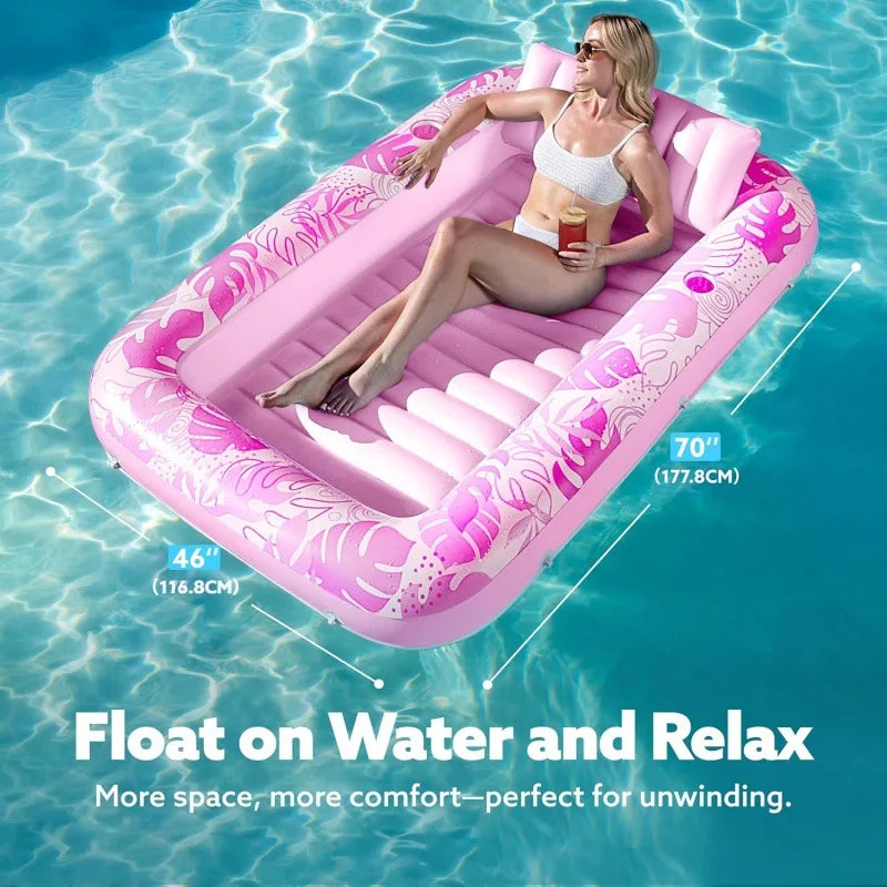 Thickened Oversized Inflatable Pool Float Air Mattress Double Person Floating Lounge Bed