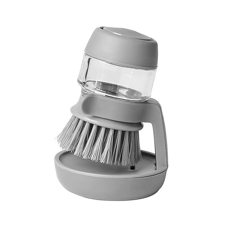Household Cleaning Brush 2-in-1 Handle Set | Dishwashing Scrubber with Removable Liquid Soap Dispenser