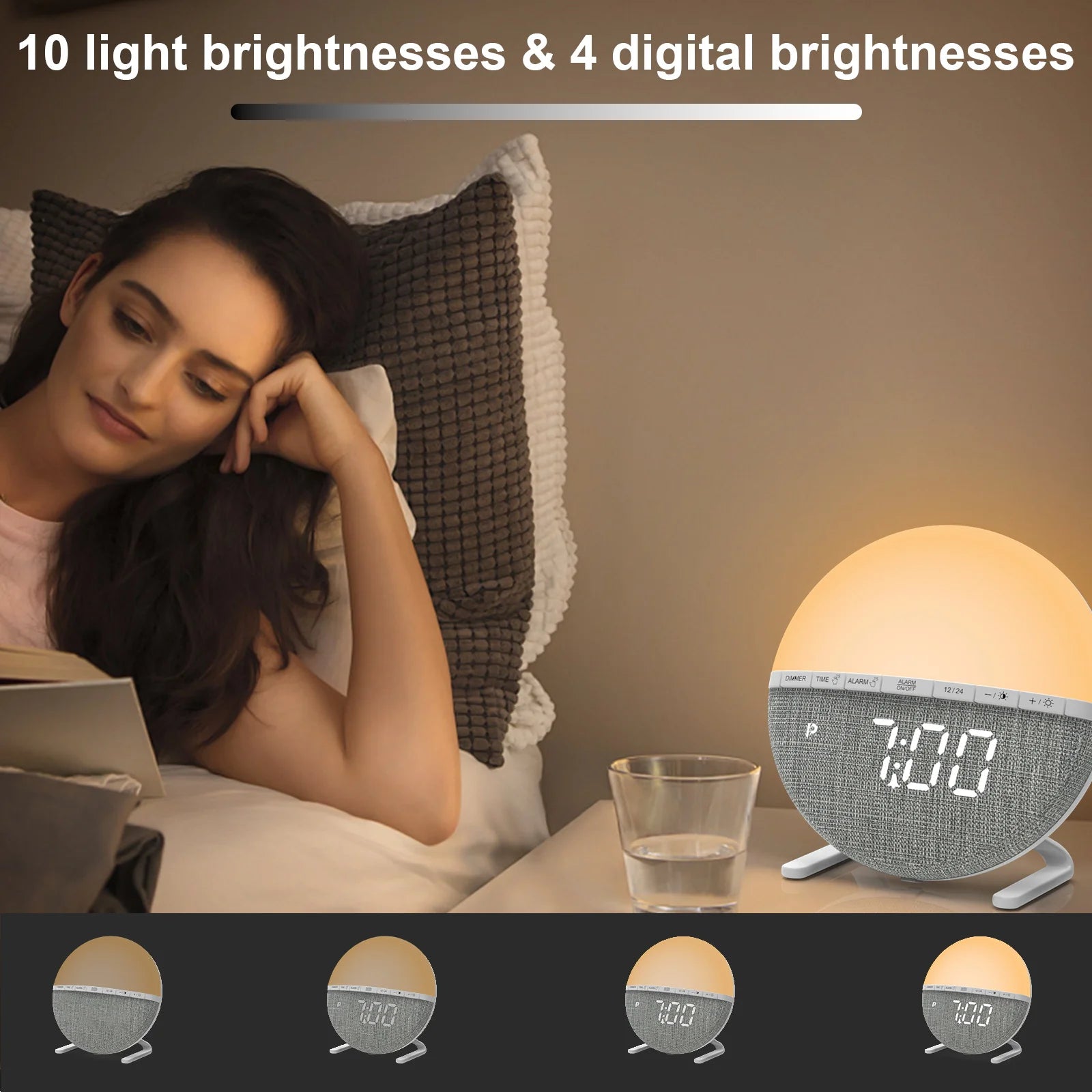 Sunrise Alarm Clock Wake Up Light | Digital Desk Clock with Sunset Simulation & Night Light