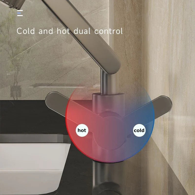 Universal Rotating Basin Faucet Multi-Function Booster Hot & Cold Wash Basin Tap