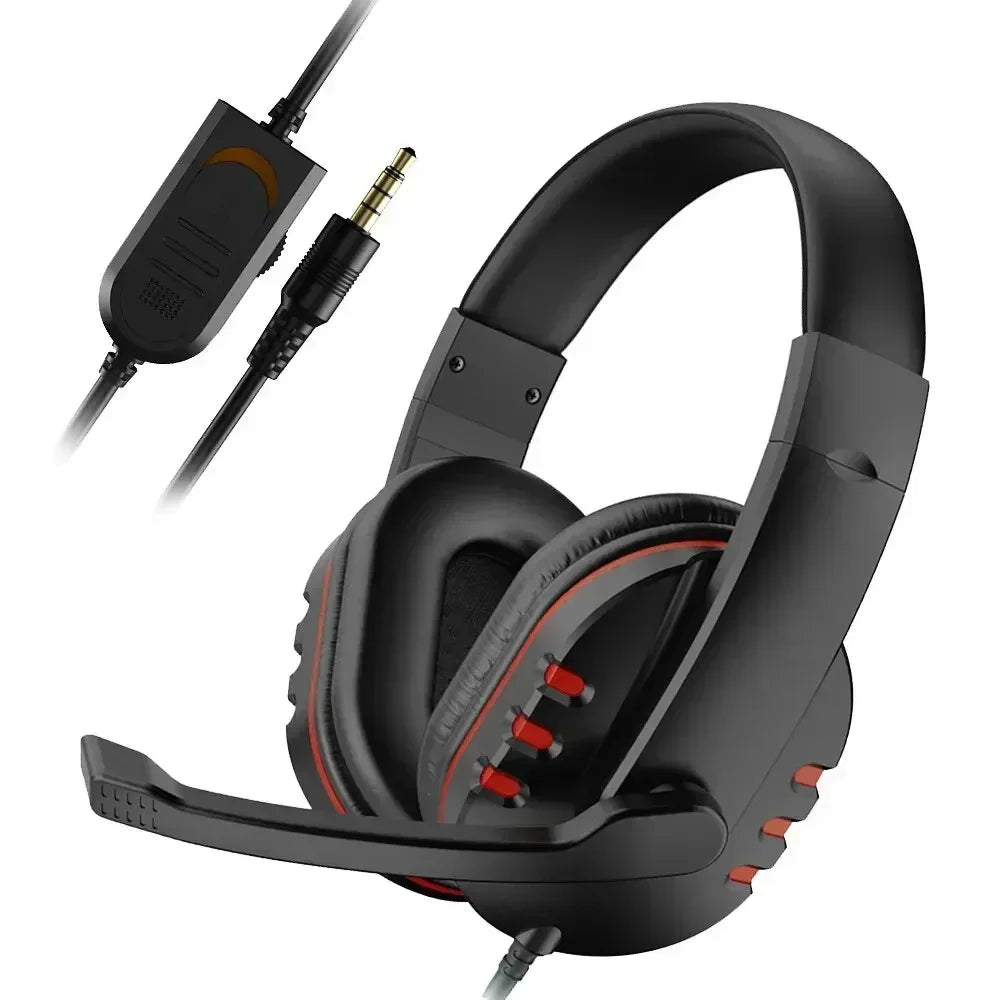 High Fidelity Wired Gaming Headset with Omnidirectional Microphone Over Ear PC Chat Headphones