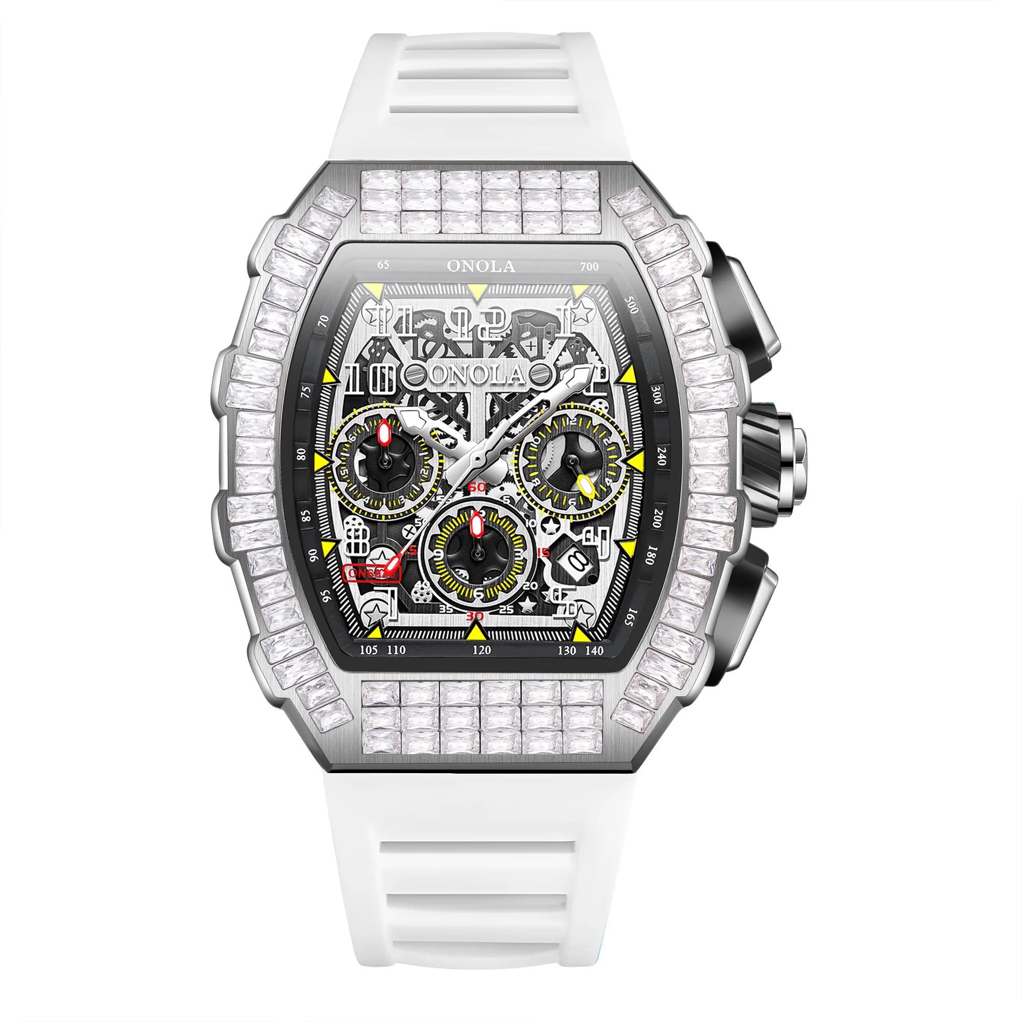ONOLA Men Mechanical Watch Casual Silicone Automatic Military Sports Wristwatch