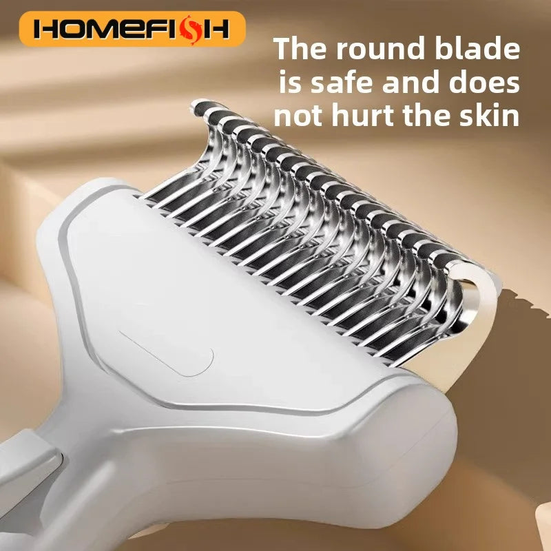 HOMEFISH Floating Stainless Steel Dog Hair Removal Brush – Professional Grooming Tool