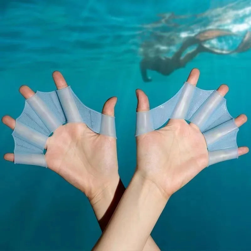 Summer Silicone Swimming Hand Fins for Swimmers