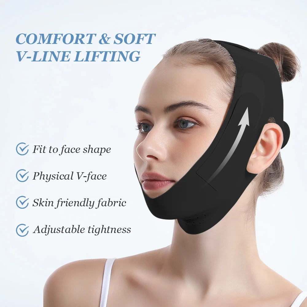 YEADMAL Reusable V-Line Lifting Chin Strap for Sleeping | Adjustable Face Lift Belt & Double Chin Reducer for Women