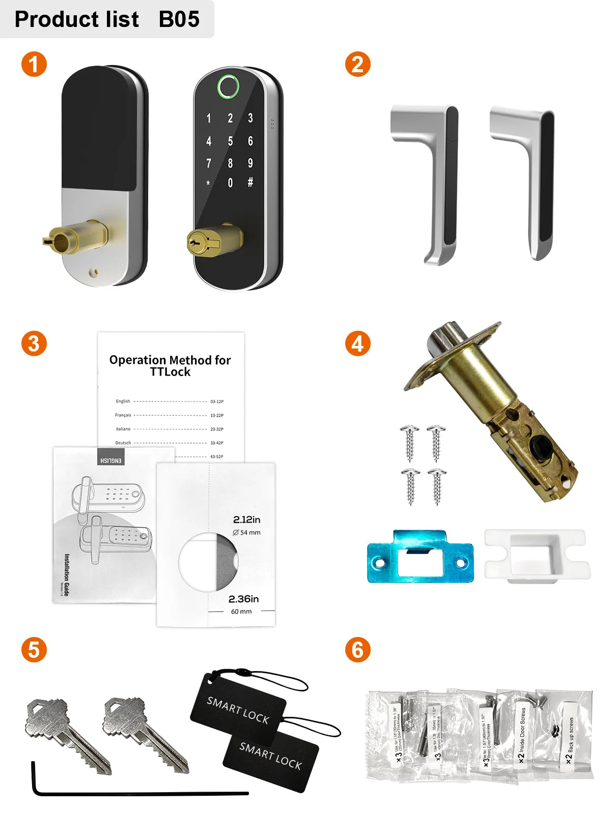 Smart Fingerprint Door Lock with App Remote Control