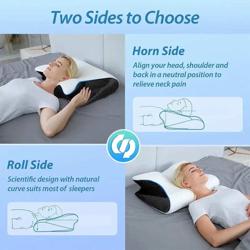 Cervical Orthopedic Memory Foam Pillow Butterfly Slow Rebound Neck Sleep Support