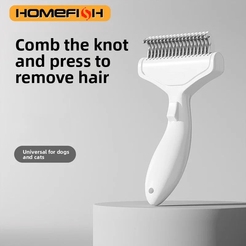 HOMEFISH Floating Stainless Steel Dog Hair Removal Brush – Professional Grooming Tool