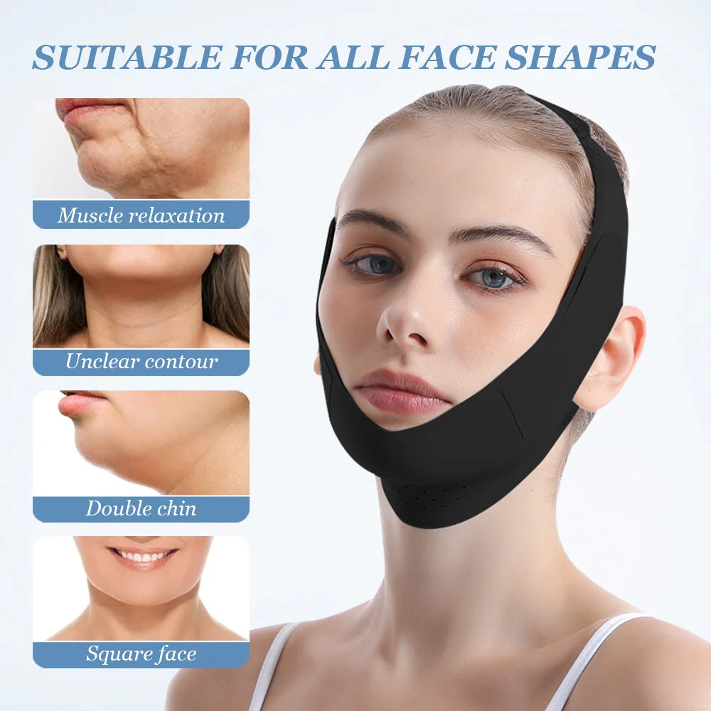 YEADMAL Reusable V-Line Lifting Chin Strap for Sleeping | Adjustable Face Lift Belt & Double Chin Reducer for Women