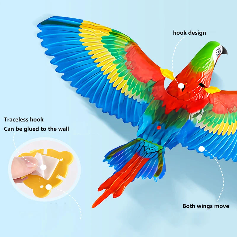 Interactive Flying Bird Cat Toy – Electric Teaser with Rope & Scratch Stick