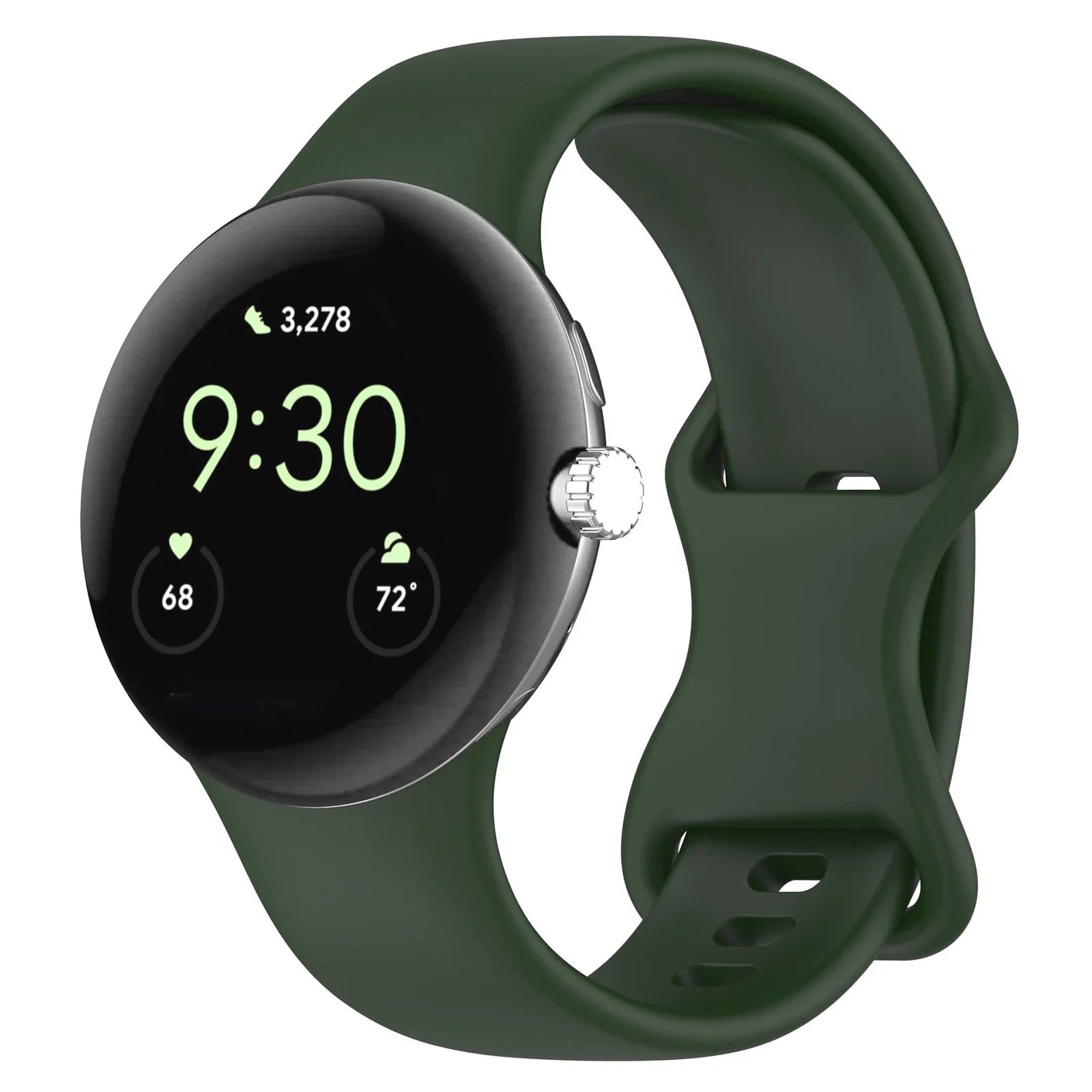 Premium Silicone Strap for Google Pixel Watch 4/3/2/1 | Soft Sport Replacement Band (41mm/45mm)