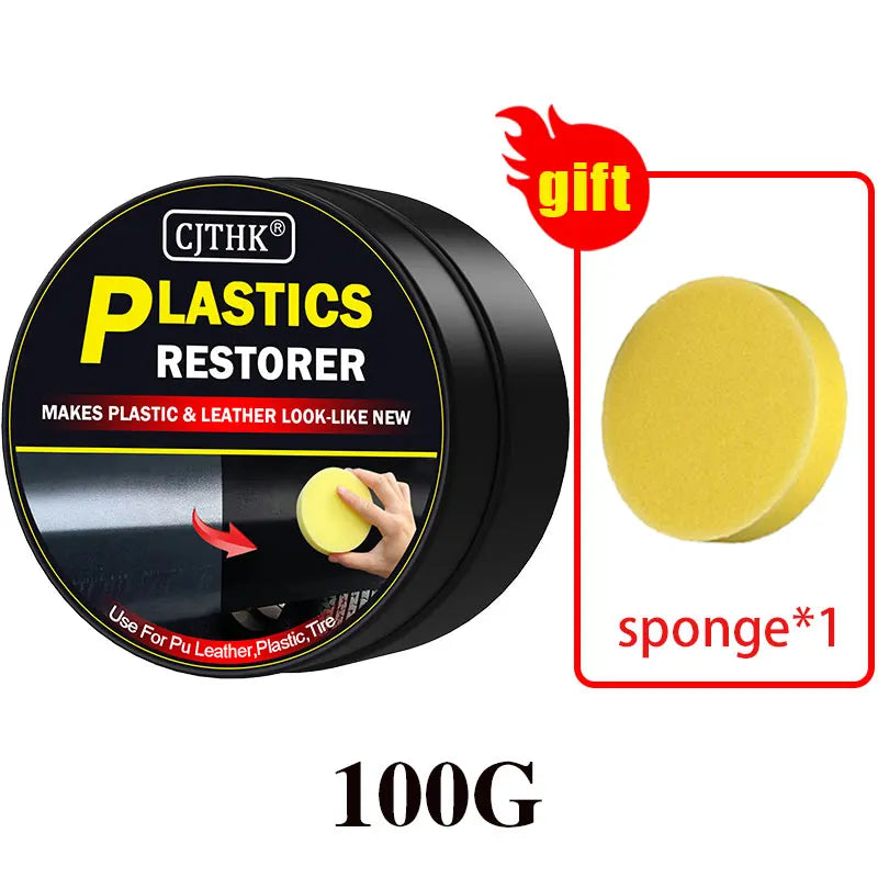 Car Plastic & Leather Restorer | Back-to-Black High Gloss Polish & Protective Coating
