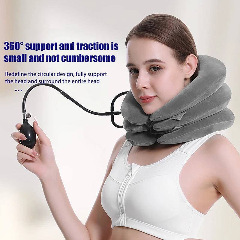 Inflatable Neck Traction Device – Adjustable Cervical Support Pillow for Neck Relaxation