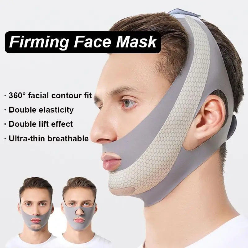 Double Chin Face Mask & Facial Slimming Bandage | Shape Lift Jawline Reducer & Thinning Belt for Men