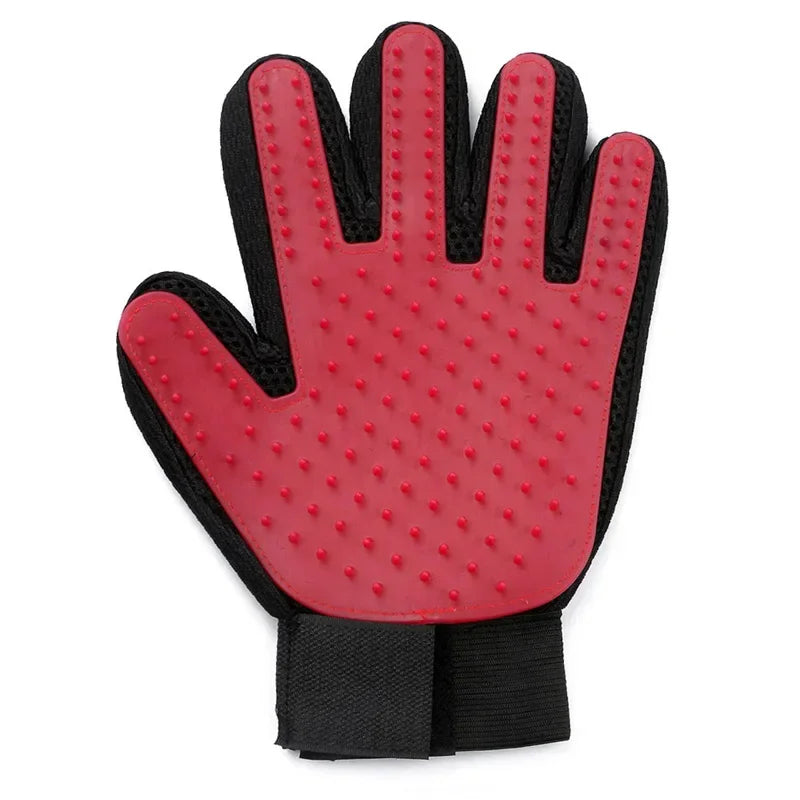 Silicone Pet Grooming Gloves – Hair Brush & Remover for Dogs & Cats