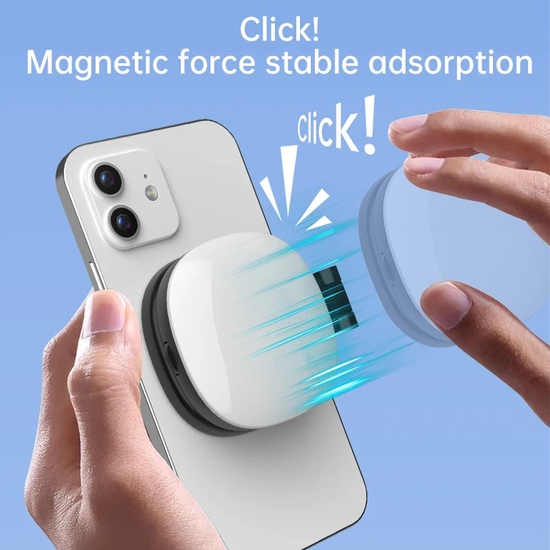 Magnetic Multi-functional Mobile Phone Selfie Mirror | Mini LED Fill Light & Reversible Bracket