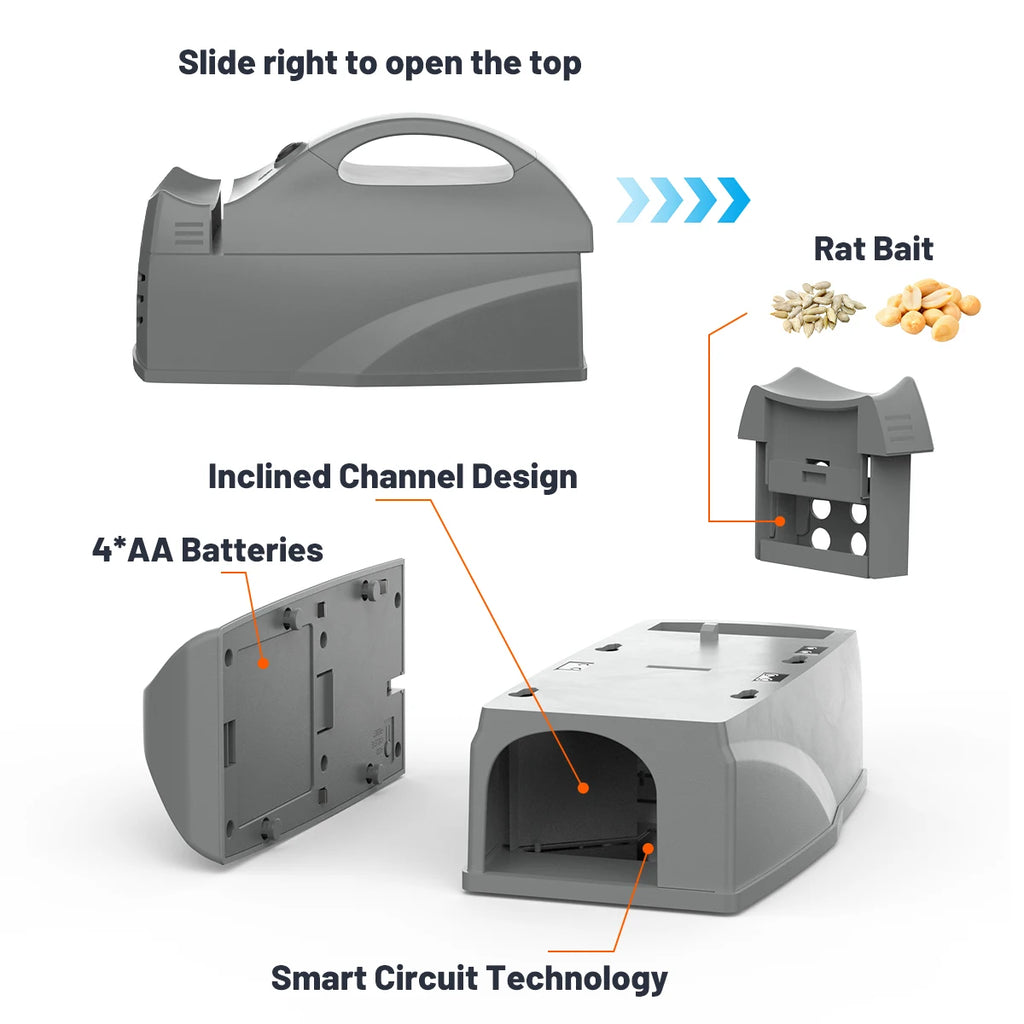 Tuya Wi-Fi Smart Electric Rat & Mouse Trap | 6000V High Voltage Rodent Killer with Anti-Escape Design & Smart Life App Monitoring