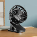 HOMEFISH Portable Clip Fan 720° – Rechargeable, Hanging & Integrated Night Light