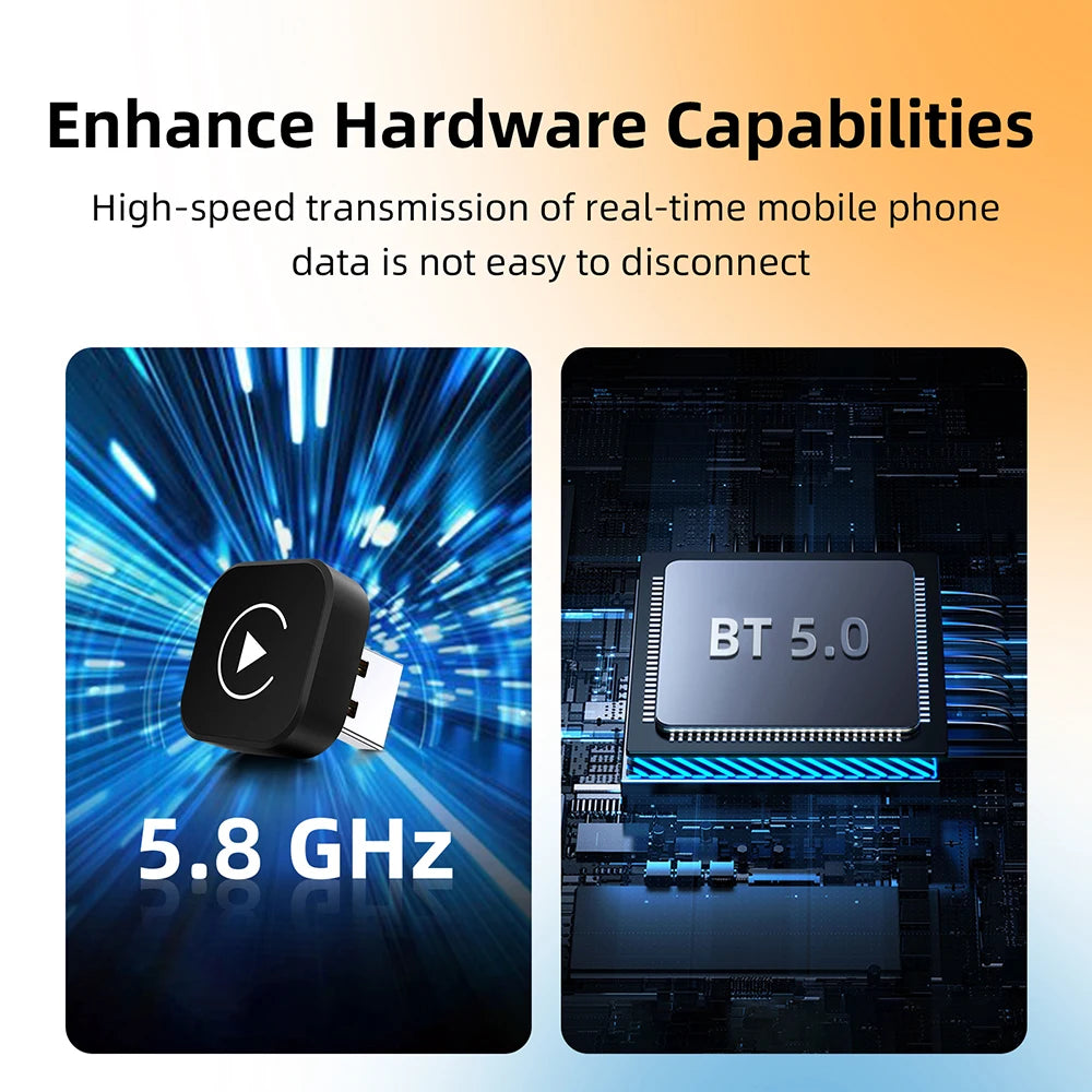 2-in-1 Wireless CarPlay & Android Auto AI Smart Adapter