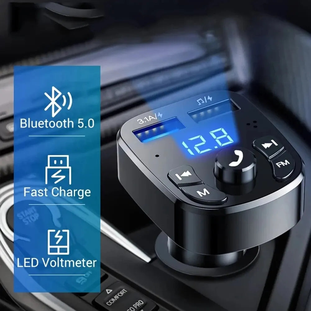 Car MP3 Player & Dual USB Fast Charger – Bluetooth 5.0 FM Transmitter