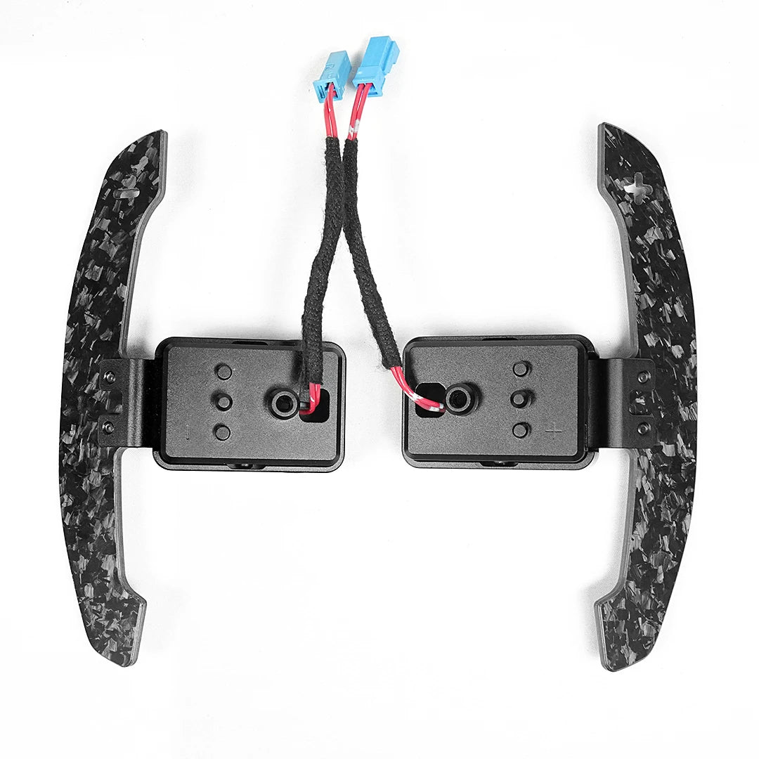 Magnetic Carbon Fiber Steering Wheel Paddle Shifter Extensions – High-Performance Shift Retrofit