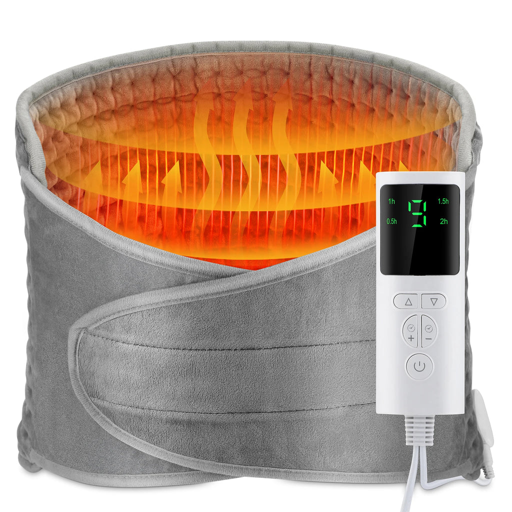 Electric Heating Waist Belt | Portable Thermal Pad with Adjustable Temperature & Digital Controller for Lumbar, Abdomen & Back Pain Relief