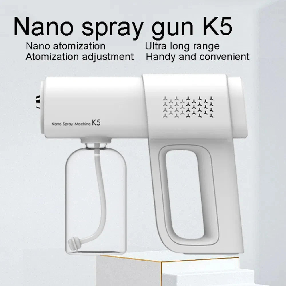 K5 Wireless Nano Blue Light Steam Spray Gun – Portable Atomizing Sterilizer