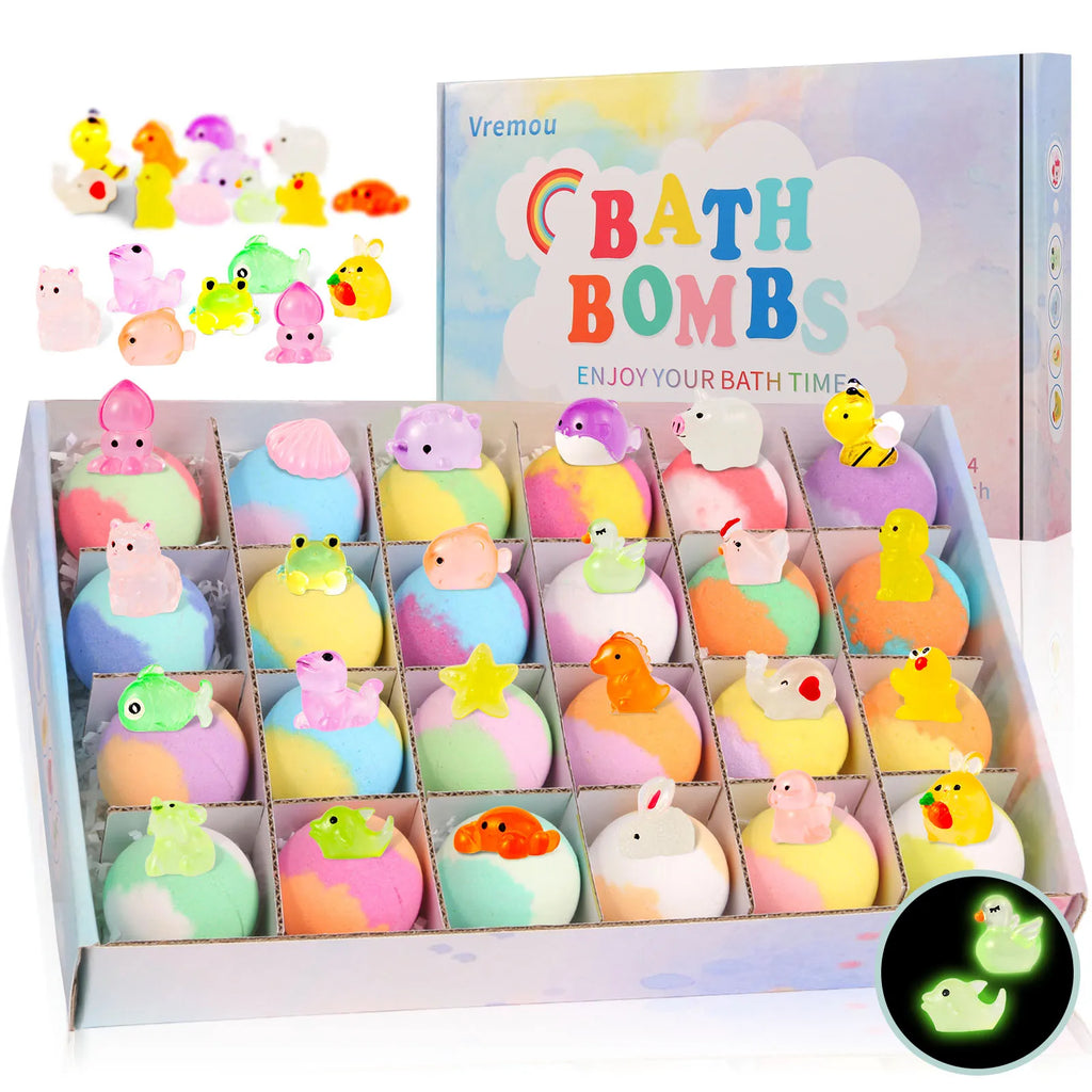 Kids' Surprise Bath Bomb Set – Natural Organic Bubble Bath Fizzies
