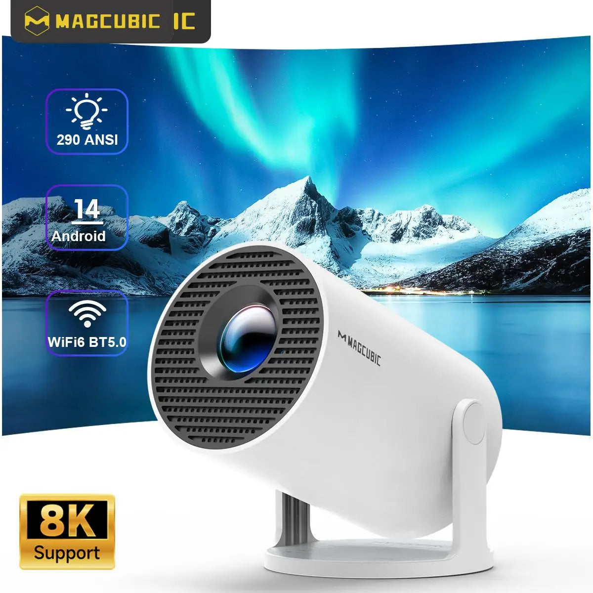 Magcubic HY300 Pro – Compact 8K Android 14 Projector