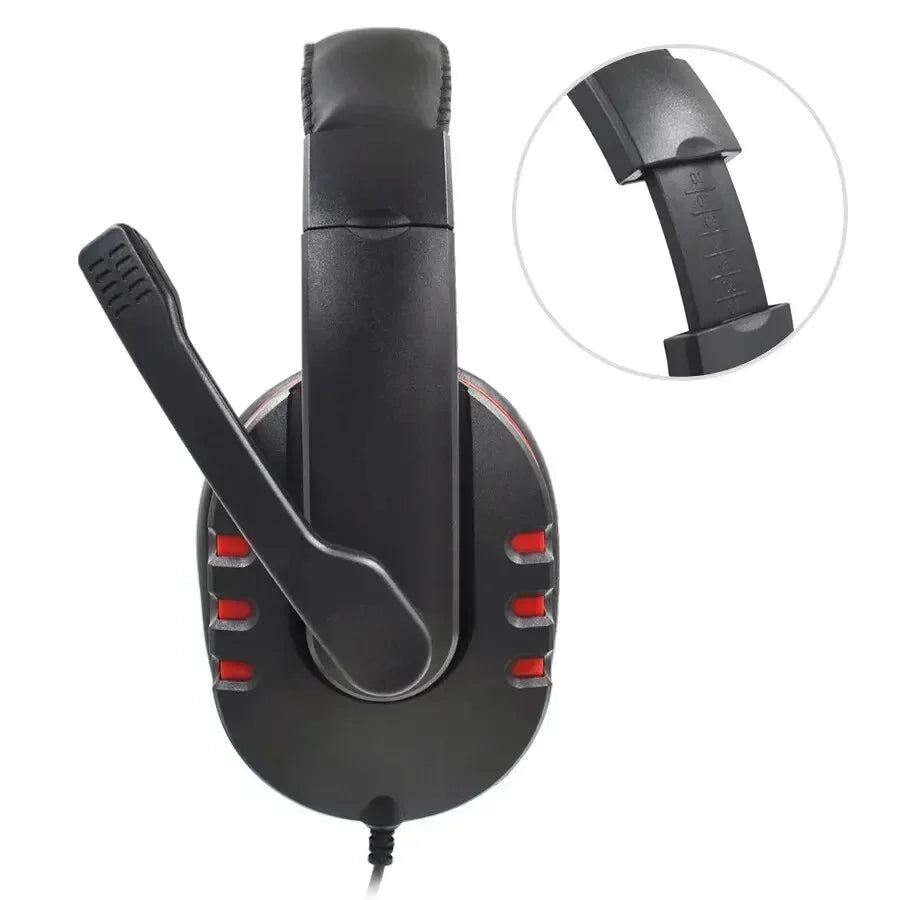 High Fidelity Wired Gaming Headset with Omnidirectional Microphone Over Ear PC Chat Headphones