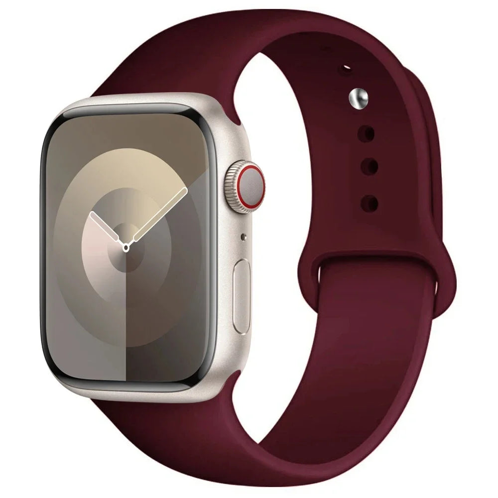 Apple Watch Silicone Sport Band | Soft Replacement Strap for Apple Watch (38mm - 49mm, All Series & Ultra)
