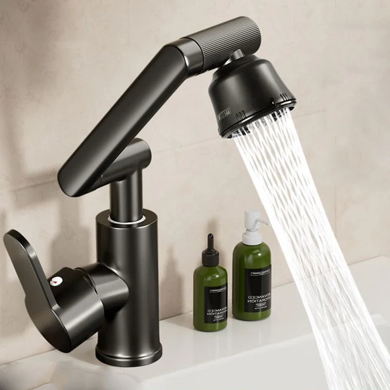 Universal Rotating Basin Faucet Multi-Function Booster Hot & Cold Wash Basin Tap