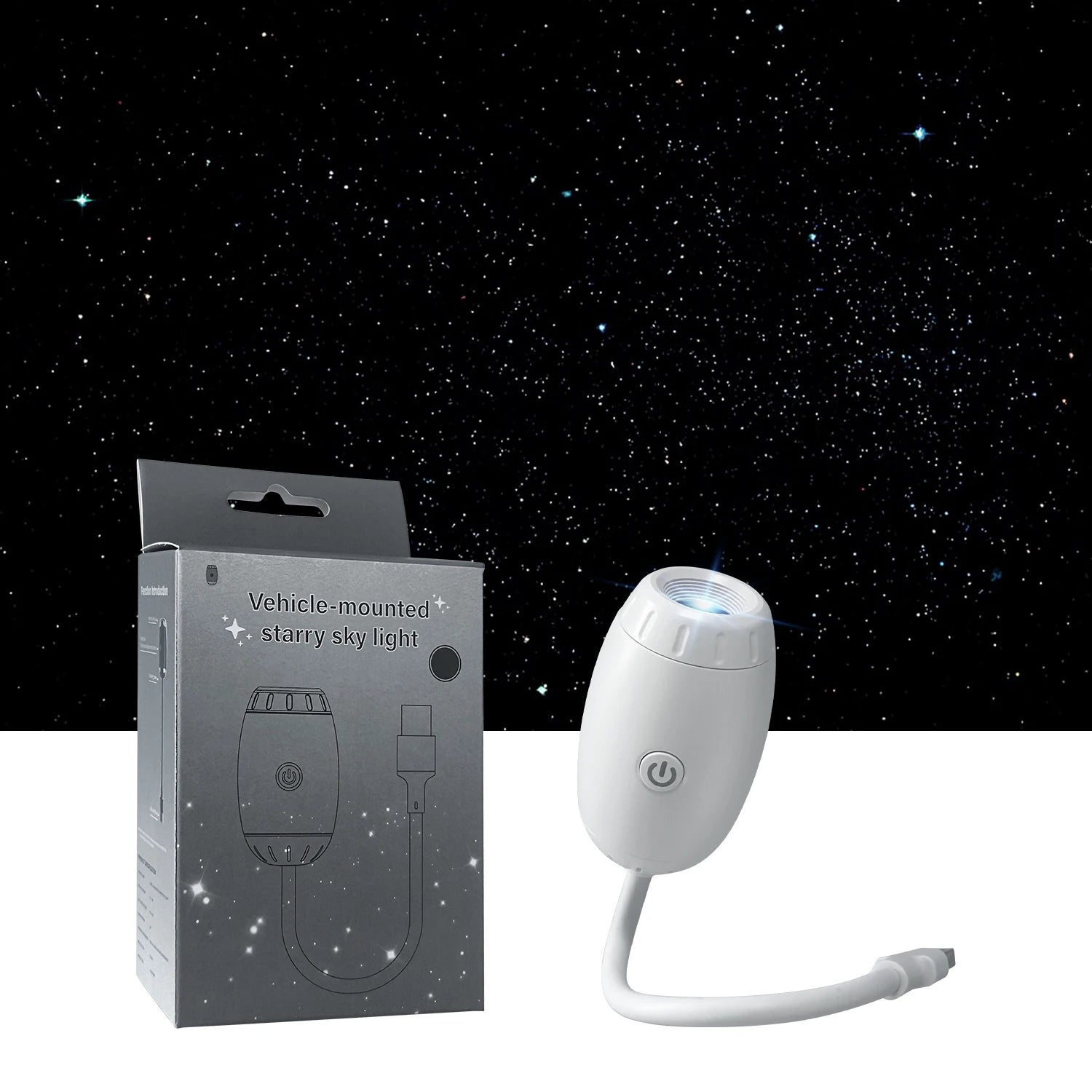 USB Car Atmosphere Projector Light | Car Interior Ambient Light & LED Starry Saturn Galaxy Lamp