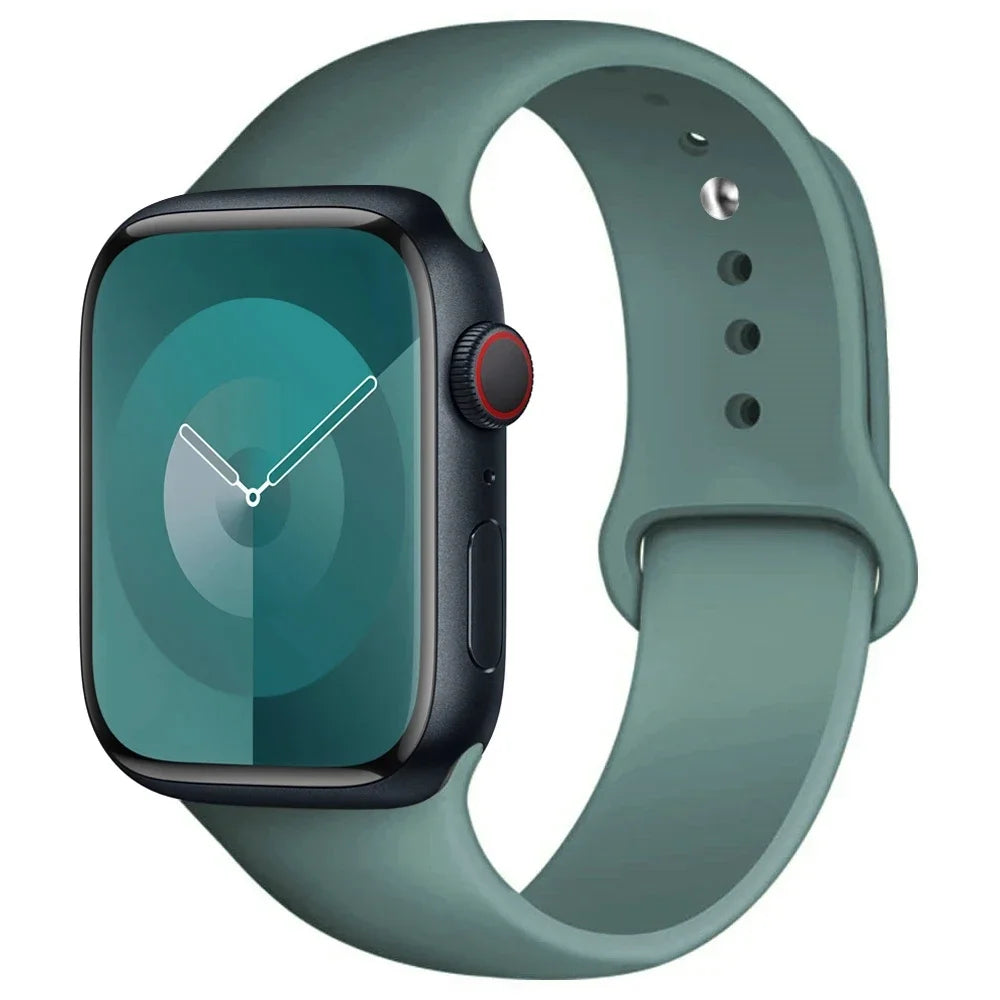 Apple Watch Silicone Sport Band | Soft Replacement Strap for Apple Watch (38mm - 49mm, All Series & Ultra)