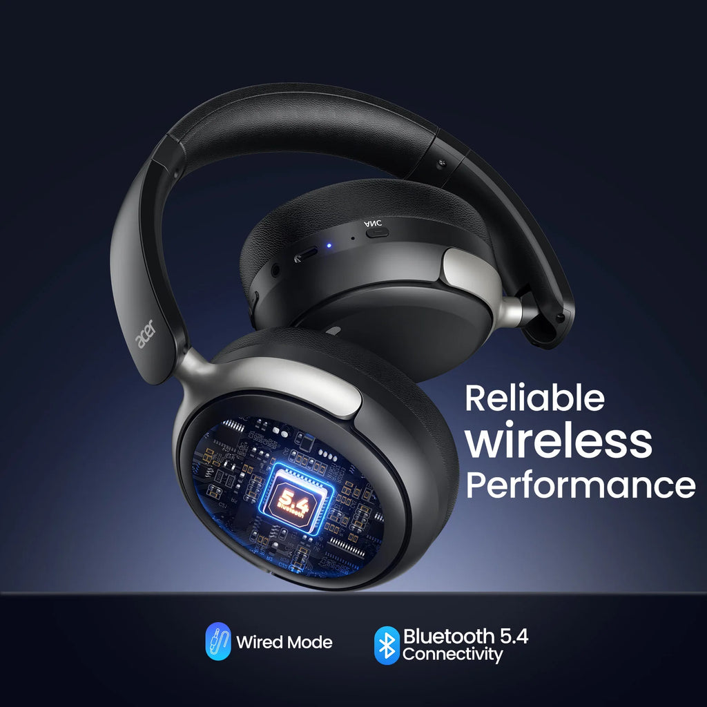 Acer ANC Wireless Headphones Bluetooth Over Ear Headset with Spatial Audio