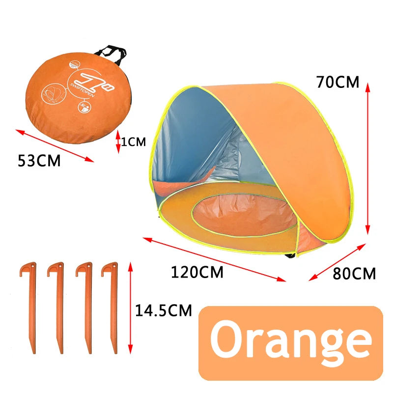 Baby Beach Tent with Mini Pool UV Protection Pop Up Sun Shelter